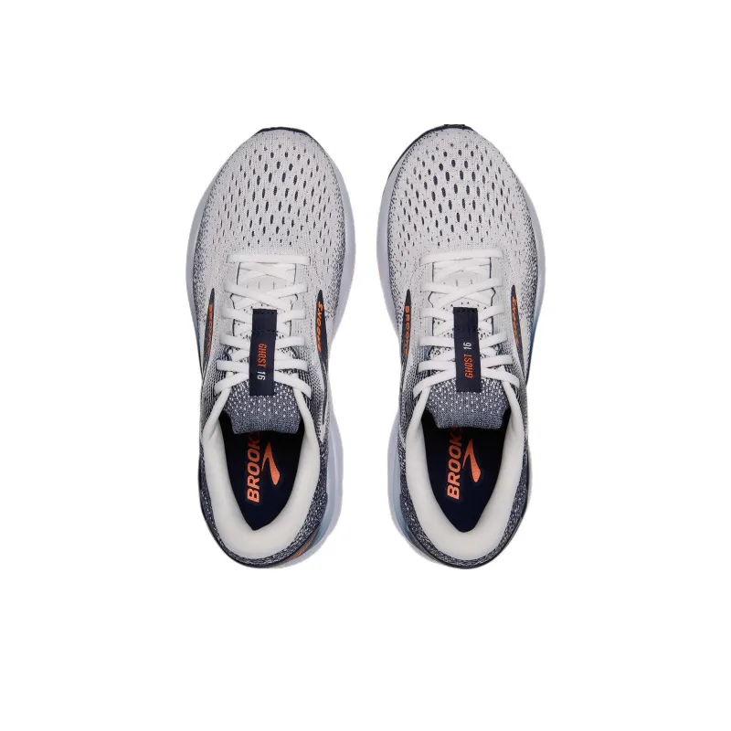 Brooks Anti Slip Wear Resistant Low Top Running Shoes Men's White-3
