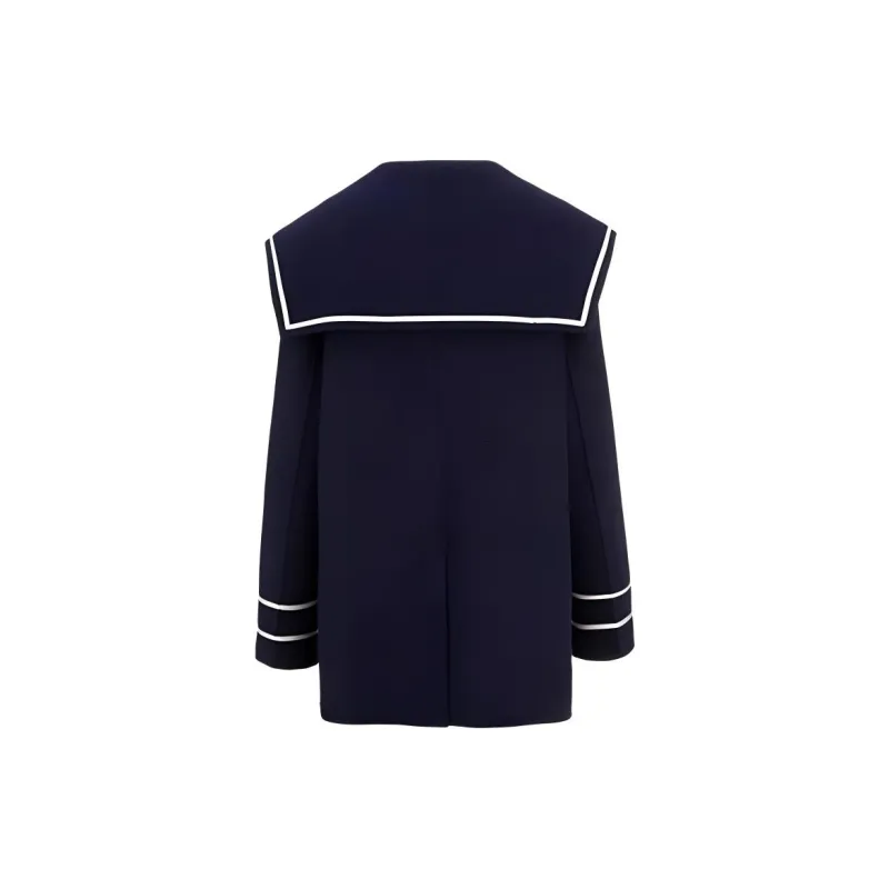 AIVEI Coats Women's Navy Blue-1