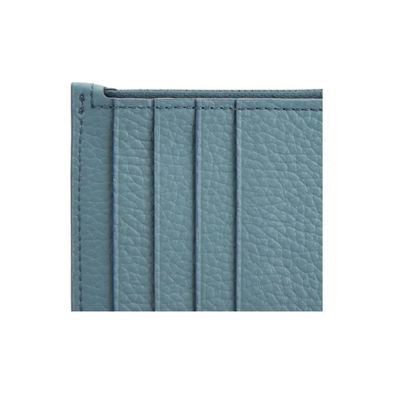 TOD'S Timeless Calfskin Card Holder Men's Light Blue-4