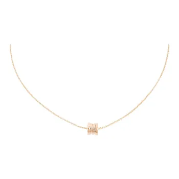 BVLGARI B.Zero1 Series 18K Rose Gold Necklaces Unisex Rose Gold