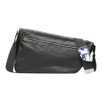 Burberry Shield Lambskin Messenger Bag Crossbody Bag Shoulder Bag Large Size Men's Slate Color