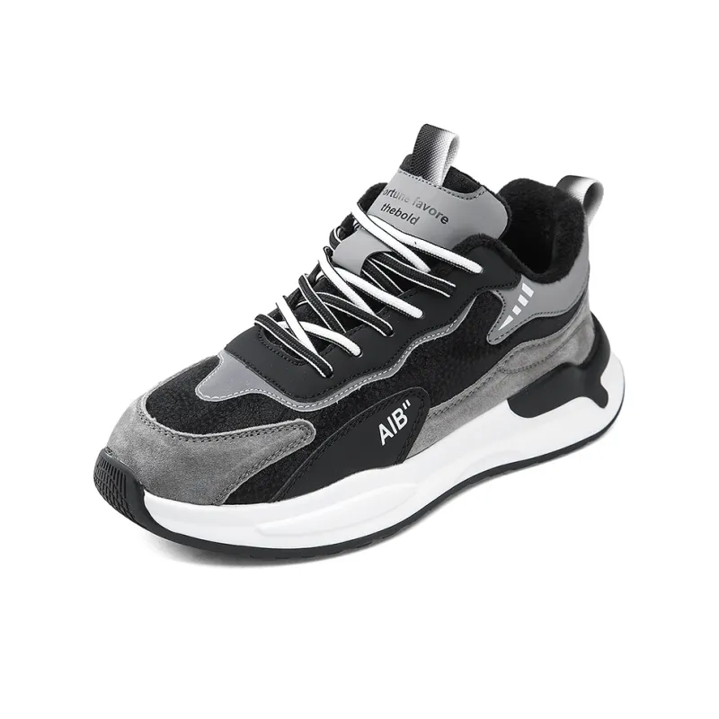 OFFER-AITR Slip-Resistant Height Increasing Warm Low-Top Casual Shoes Men's-11