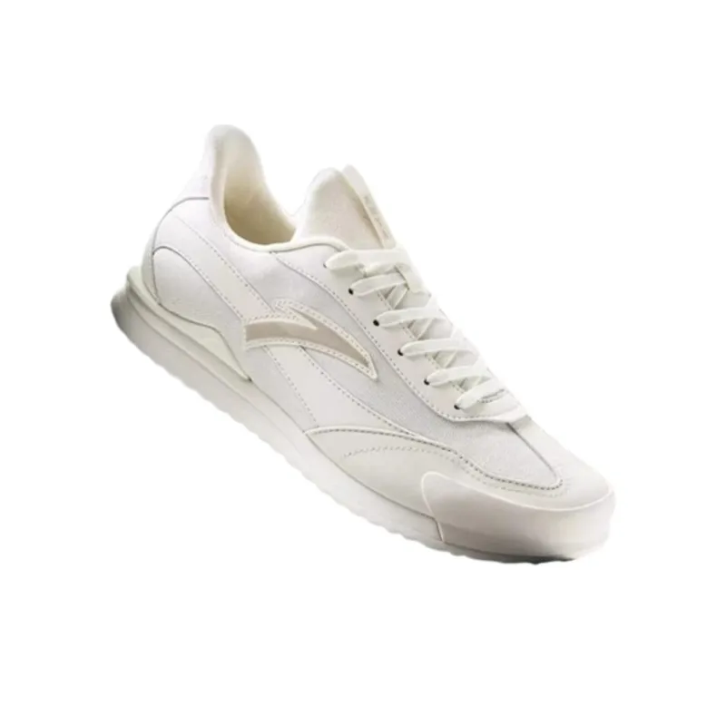 Anta Cushioned Wear Resistant Lightweight Low Top Casual Shoes Men's Ivory White-3