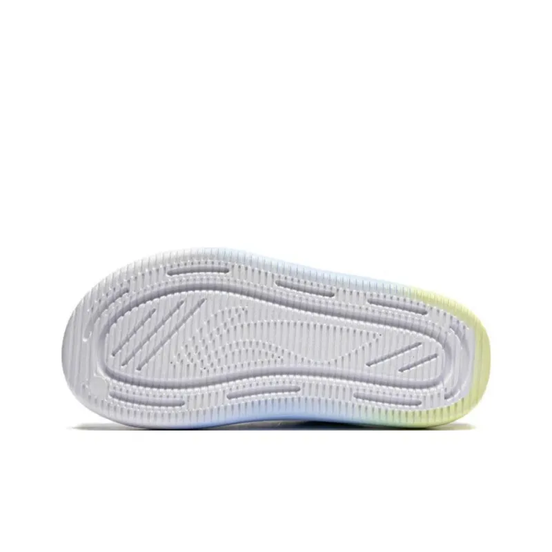 LiNing Soft Clap Slip Resistant Slide Slippers Unisex White Blue-4