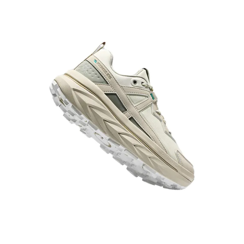 Anta Open Mountain V2 Anti Slip Wear Resistant Low Top Casual Running Shoes Women's Beige Green-3