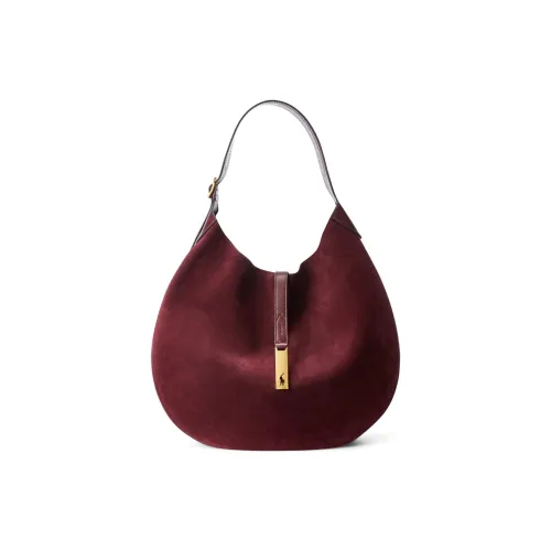 Polo Ralph Lauren Nubuck Handbag Shoulder Bag Regular Women's Burgundy