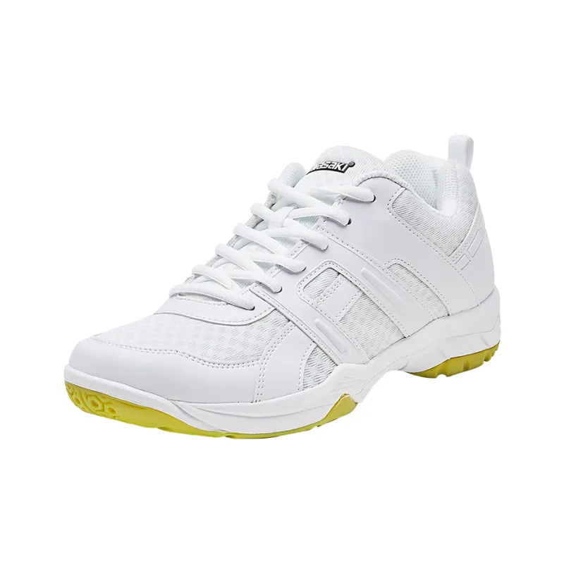 Kawasaki Anti Slip Wear Resistant Breathable Lightweight Coverage Low Top Badminton Shoes Unisex White Cyan-3