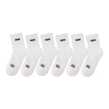 PEAK Mid Calf Socks Unisex 6 Pack