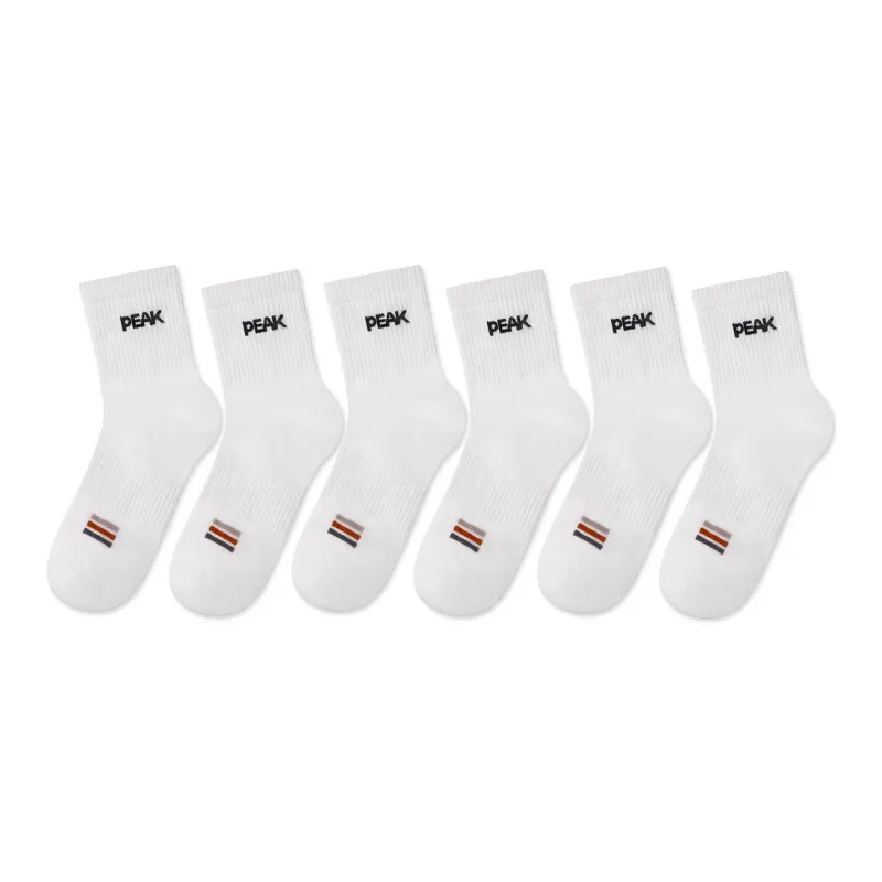 PEAK Mid Calf Socks Unisex 6 Pack-0