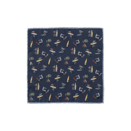 Beams Silk Silk Scarves Men's Multicolor