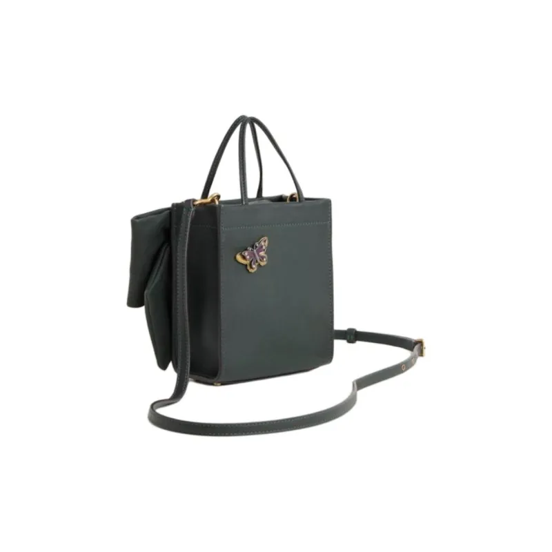 COACH Glove Tanned Leather Tote Bag Shoulder Bag Handbag Mini Women's Amazon Green-1