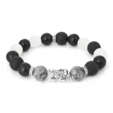 Fire-Resistant Chinese Auspicious Animal Beaded Bracelet (999 Fine Silver)