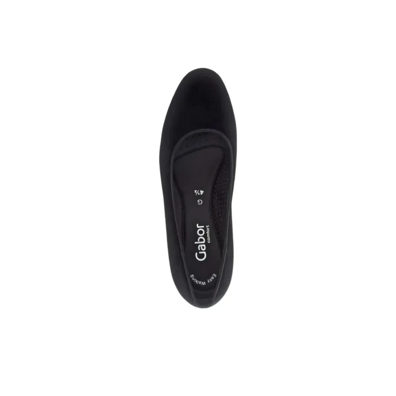 Gabor Comfort Chunky Heel High Heels 4cm Women's Black-3