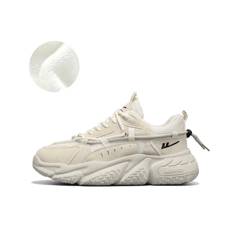Warrior Warrior Anti-Slip Wear-Resistant Breathable Lightweight Height Increasing Warm Low-Top Chunky Sneakers Unisex-20
