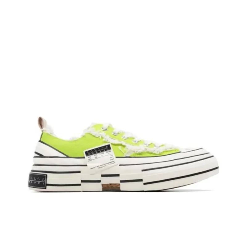 VESSEL Big Green G.O.P. Lows Non slip Lightweight Low Top Skateboard Shoes Unisex Neon Green-1
