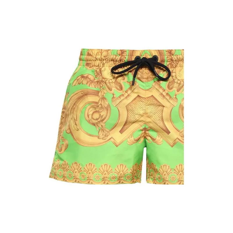 VERSACE Baroque pattern Print Swim Shorts-3