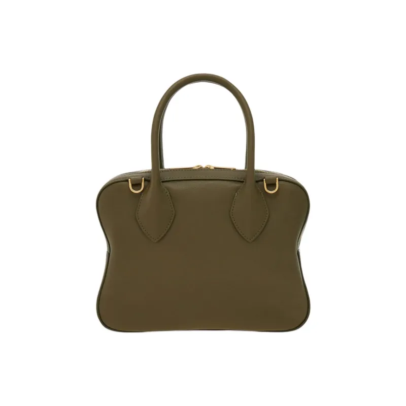 FERRAGAMO Cow Leather One Shoulder Handbags Small Size Women's Olive Green-3