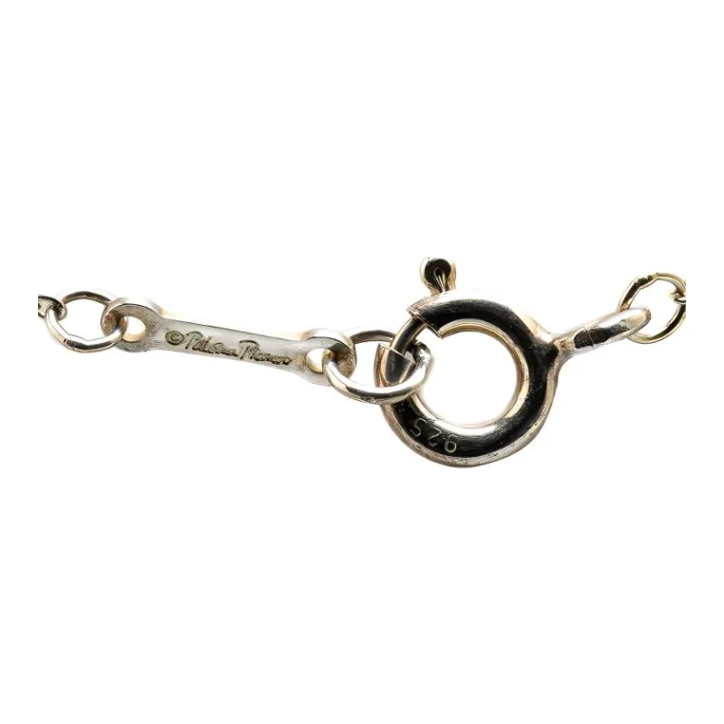 TIFFANY & CO. 20th Century Paloma Picasso Sterling Silver Loving Heart Pendant Necklace-3