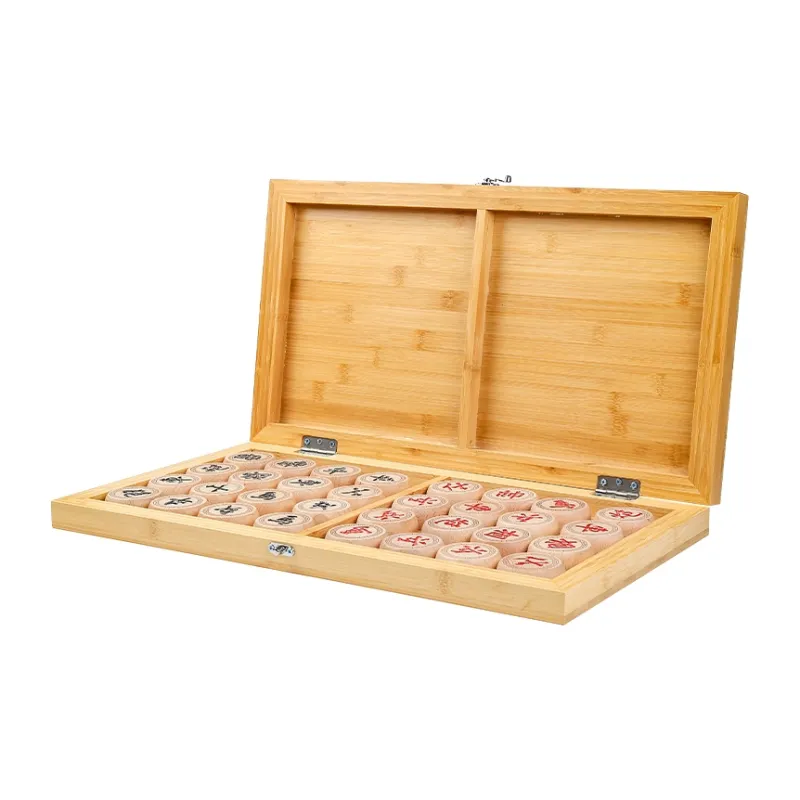 Miao Ji Folding Bamboo Chessboard Chinese Chess Folding Chess Set Board Games-8