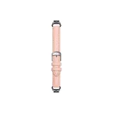 Pink-Small Round Pendant Litchi Grain Strap & 12mm Cat Ear Black Connector