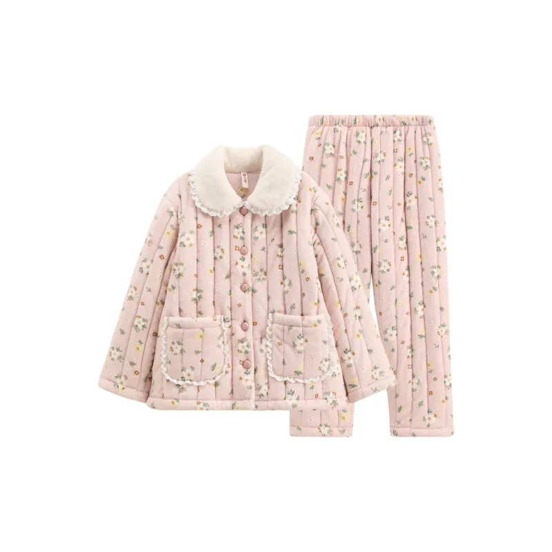FENTENG Pajama Set Women's Cute Pink-0