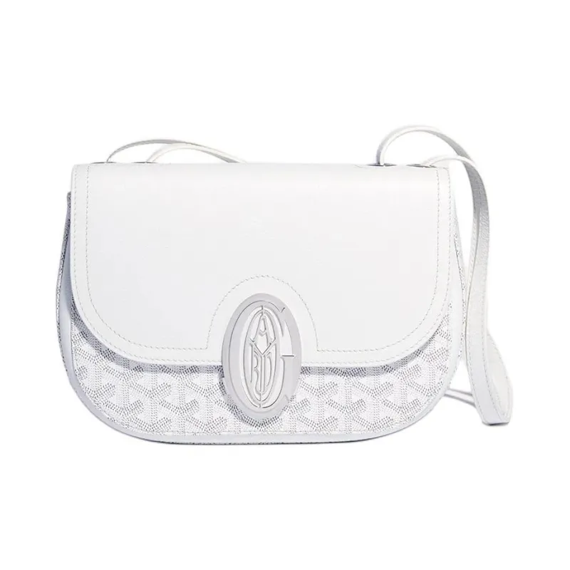GOYARD 233 Canvas With Leather Shoulder Bag Crossbody Bag Women's White-0