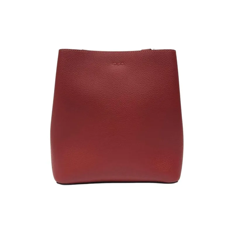 COACH Town Leather Bucket Bag, Portable Crossbody Bag, Shoulder Bag Tubas Women's Burgundy-2