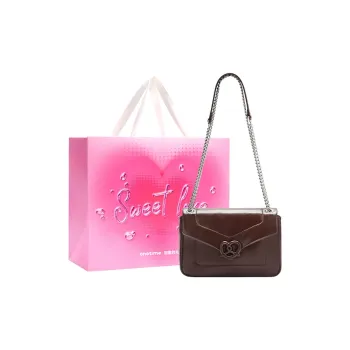 ONE TIME Synthetic Leather Shoulder Bag Crossbody Bag Regular Women's Coffee Brown