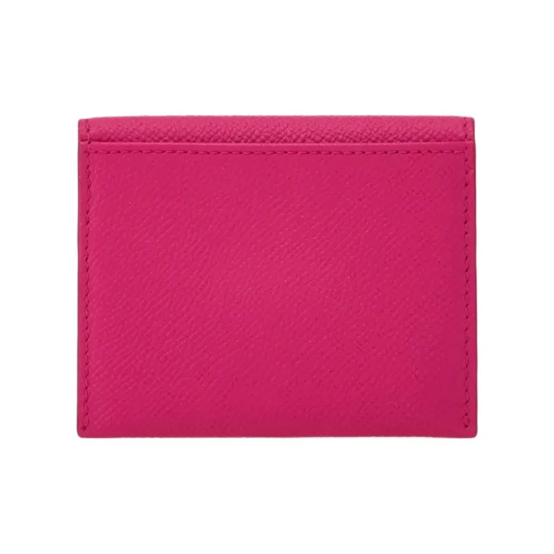 FERRAGAMO GANCINI Calfskin Card Holder Women's Rose Pink-1