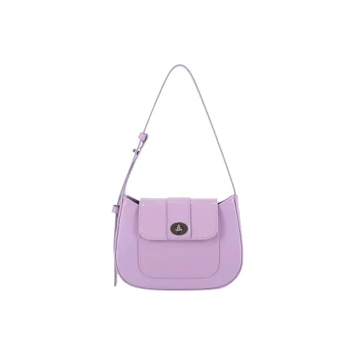 ALICE MARTHA Pure Vegan Leather Shoulder Bag Women's Lavender
