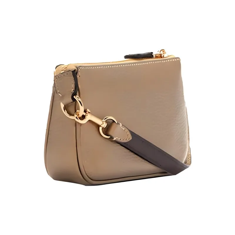 COACH Nolita Leather Mahjong Shoulder Bag Clutch Mini Women's Gold-1