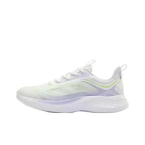 QIAODAN Anti Slip Wear Resistant Low Top Running Shoes Women's Purple White
