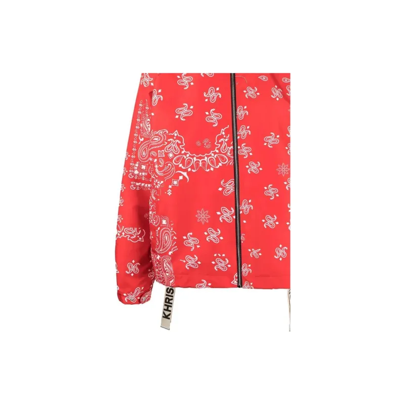 KHRISJOY Bandana Print Zip Up Windbreaker Jacket-2