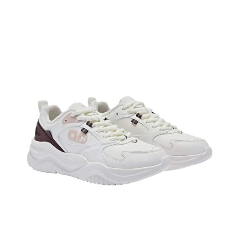 QIAODAN Warm And Wear Resistant Low Top Chunky Sneakers Women's Ivory Cocoa-3