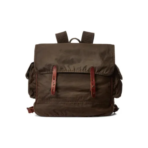 Polo Ralph Lauren Fabric With Leather Trim Backpack Men's Dark Brown