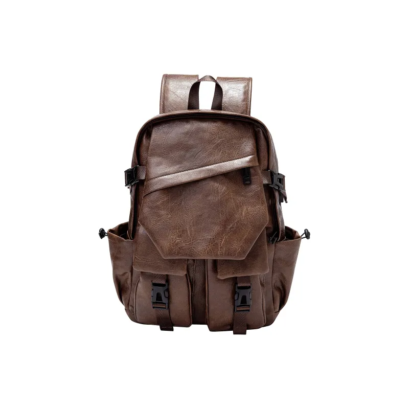 KONADCT Oxford/PU Backpack Large Size Unisex Black/Gray/White/Purple/Monogram/Coffee-34