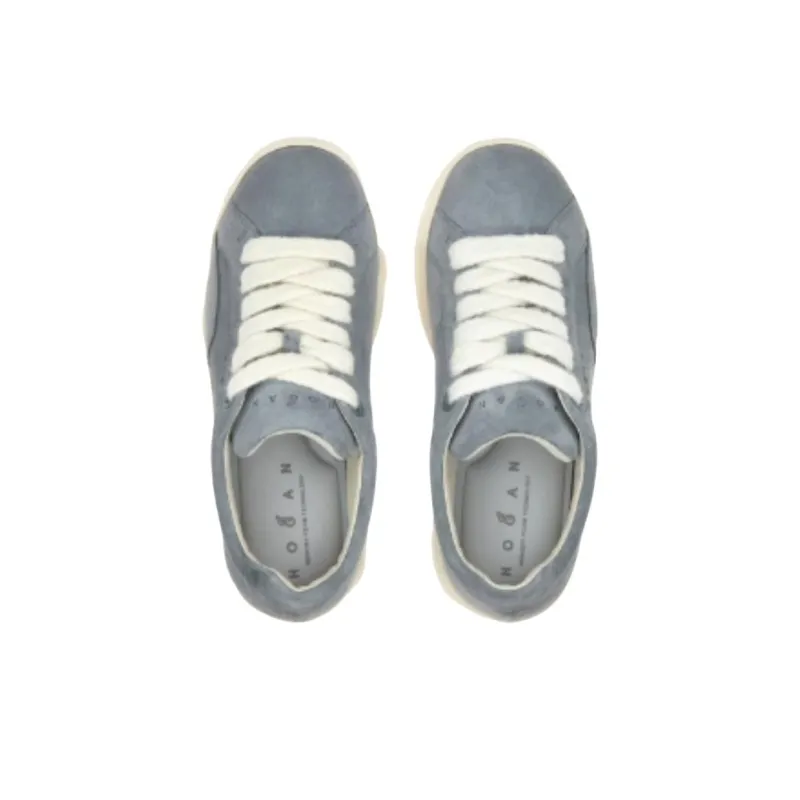 HOGAN Chamallow Low Top Skateboard Shoes 4.8cm Women's Gray-3