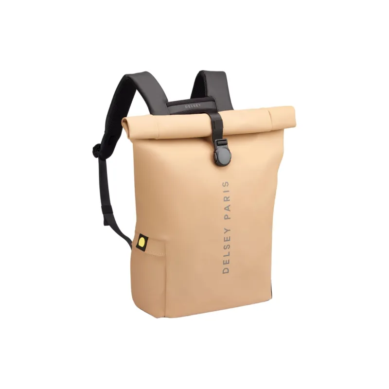 DELSEY PU Backpack Medium Size Unisex Beige-1