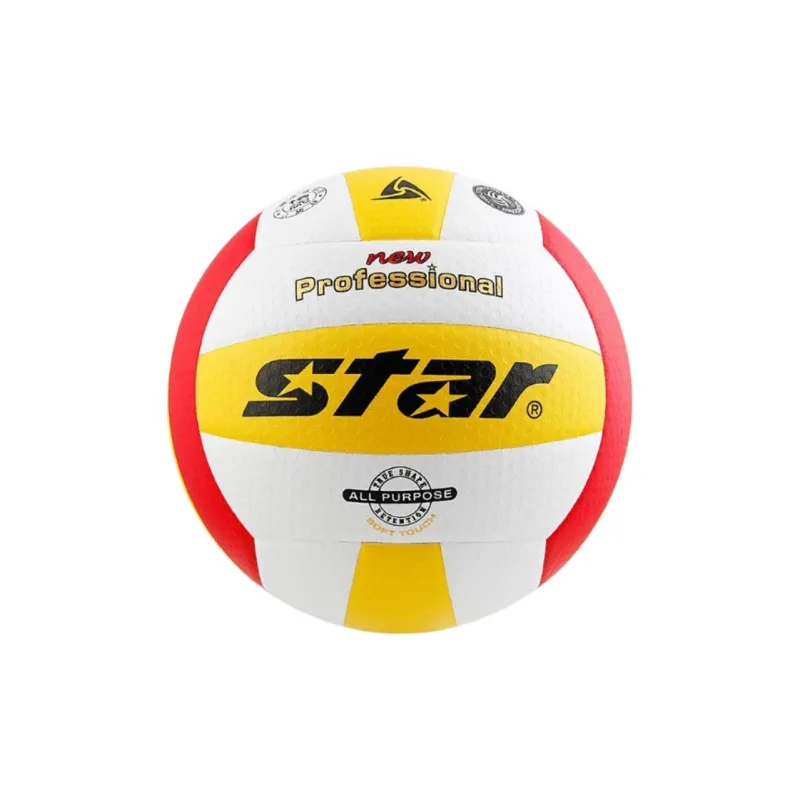 Star Microfiber Leather Size 5 Volleyball Unisex Yellow White Red-5