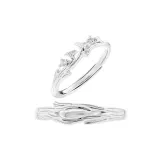 Ginkgo Pendant 999 Fine Silver Couple Rings