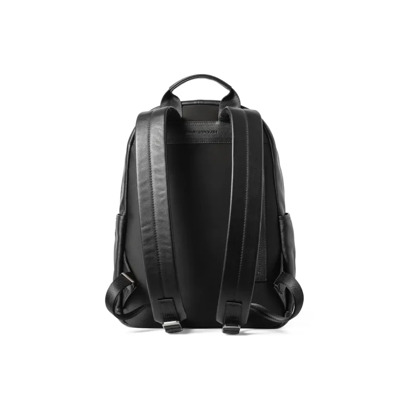 Sharkborough Cow Leather Backpack Regular Men's Black-4