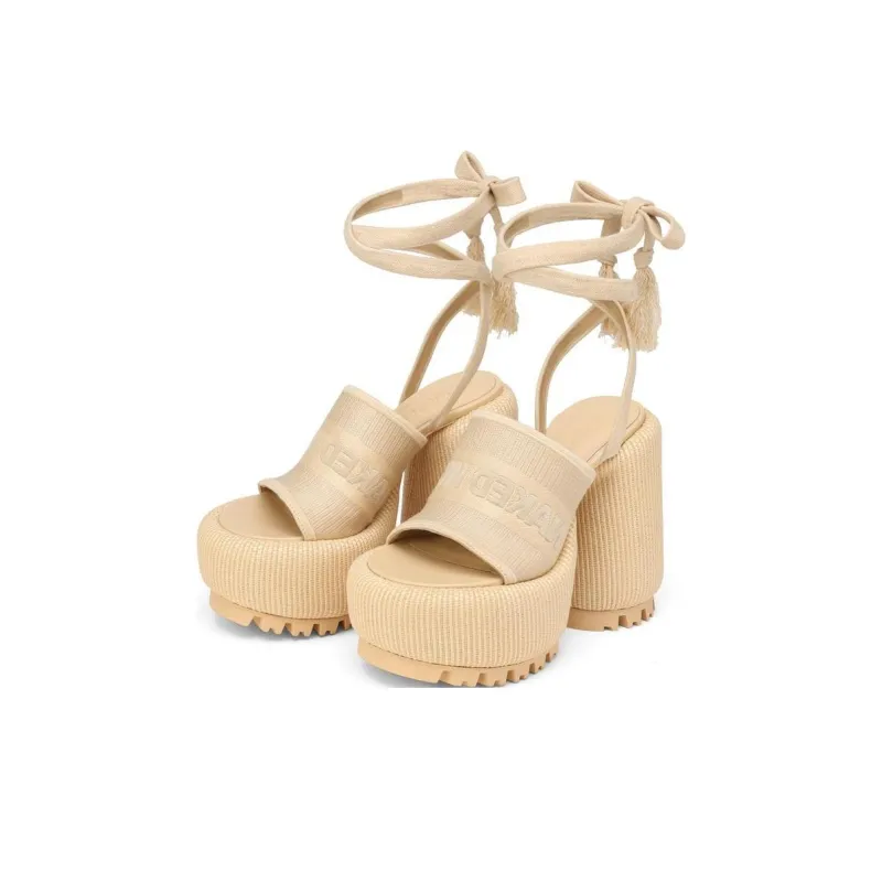 Naked Wolfe Beach One Strap Sandals 14.5cm Women's Beige-2