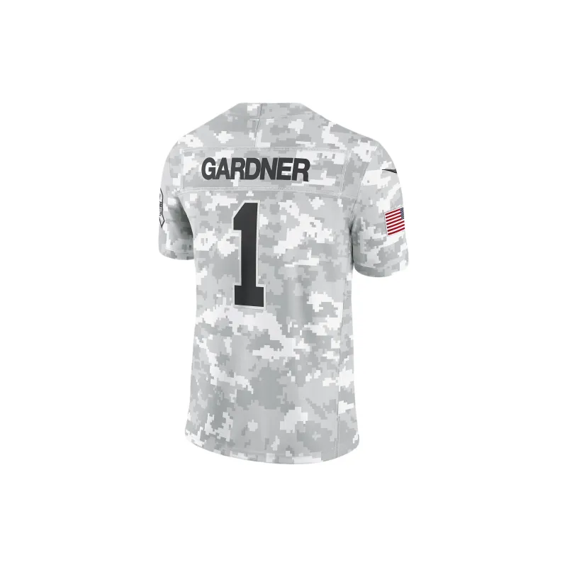Nike Sauce Gardner New York Jets Salute To Service Men's Nike Dri FIT Nfl Limited Jersey-1