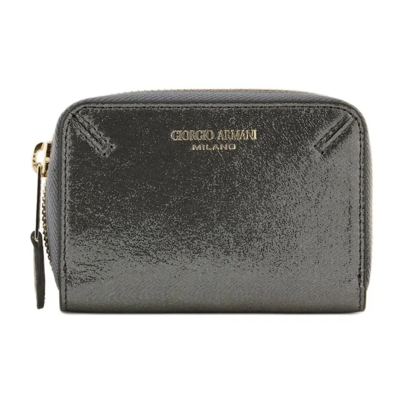 GIORGIO ARMANI La Prima Cowhide Wallet Women's Black-0