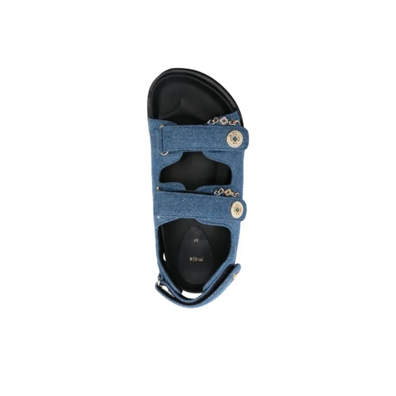 Maje One Strap Sandals Women's Blue-2