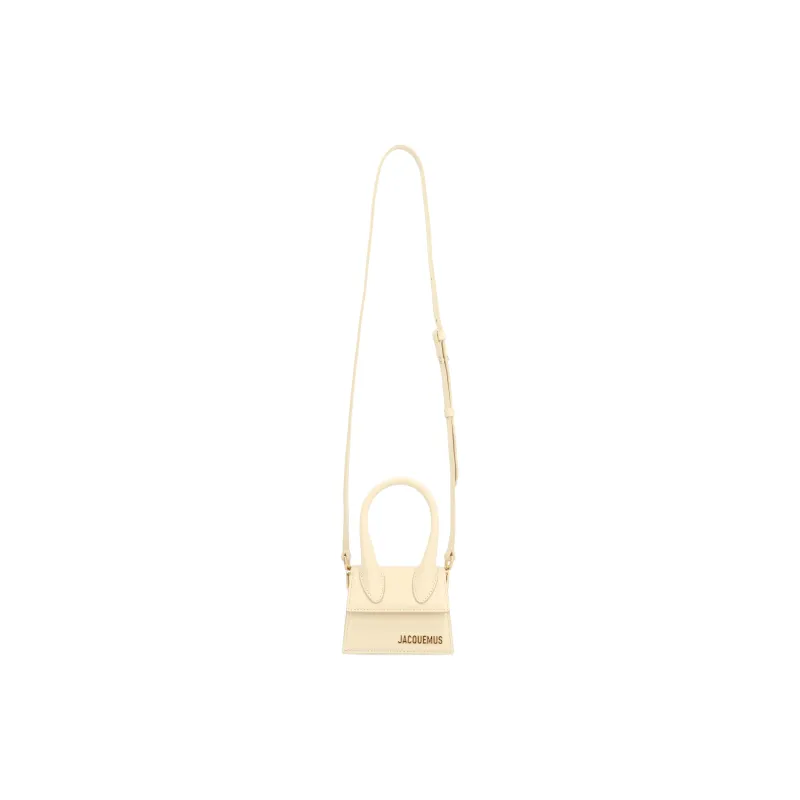 Jacquemus Le Chiquito Cow Leather Shoulder Bag, Crossbody Bag, Handbag Women's Ivory White-1