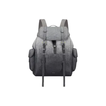 DIOR Hit The Road Cow Leather Backpack Men's Gray Black Gradient
