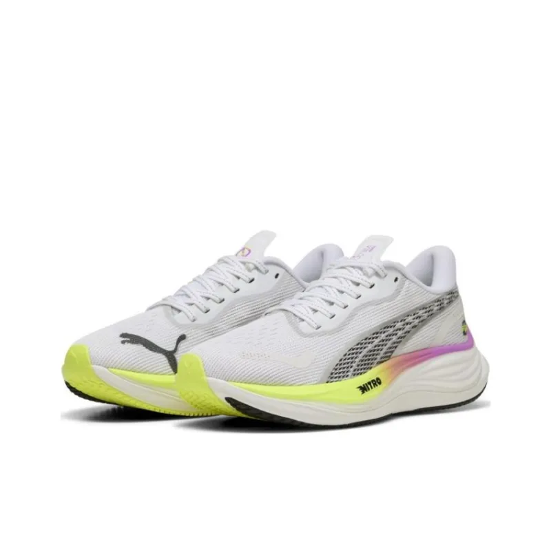PUMA Velocity Nitro 3 Anti Slip Wear Resistant Low Top Running Shoes Women's White-2