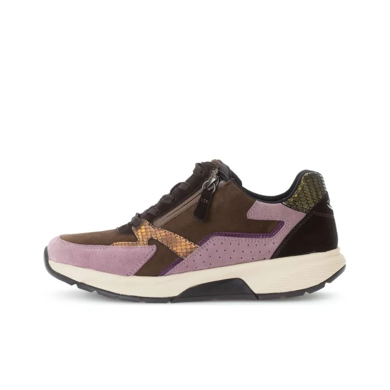 Gabor Rollingsoft Low-Top Casual Shoes Women's Purple Umber-0
