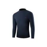Thickened Unlined Clothing (Navy Blue) Thickened and Fleece-Lined/Windproof Mock Neck